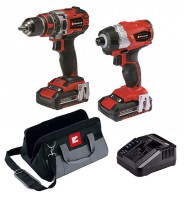 Einhell TP-18V Power X-Change Brushless Twin Pack BL 18V 2 x 2.0Ah Li-ion, Charger & Carry Bag £119.95